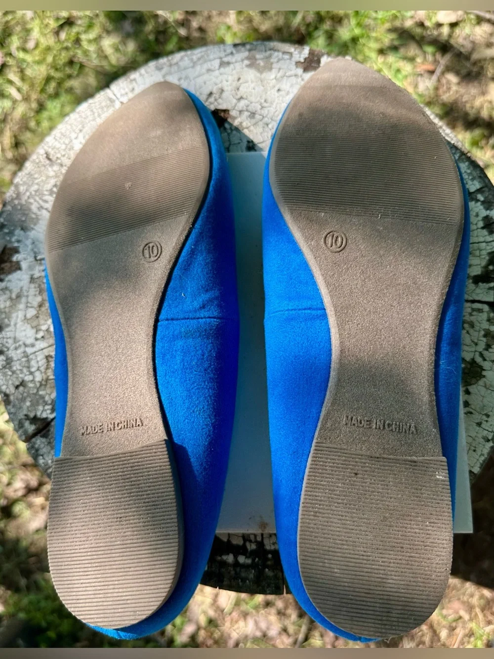 Old Navy Electric Blue Women's Suede-Look Ballet Flats